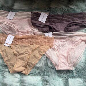 FOUR (4) Calvin Klein Women's Bikini & Hipster Underwear Multicolor X-Small NWT